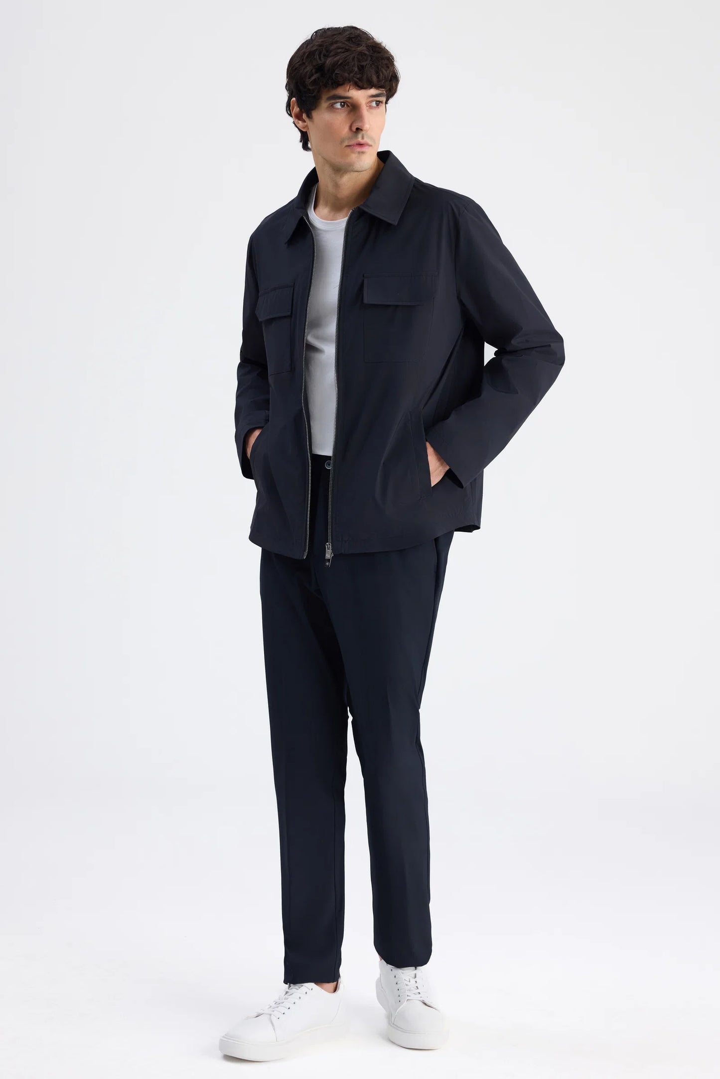 Ds Damat Regular Fit Siyah Düz Mont