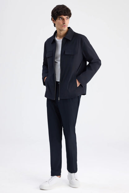 Ds Damat Regular Fit Siyah Düz Mont