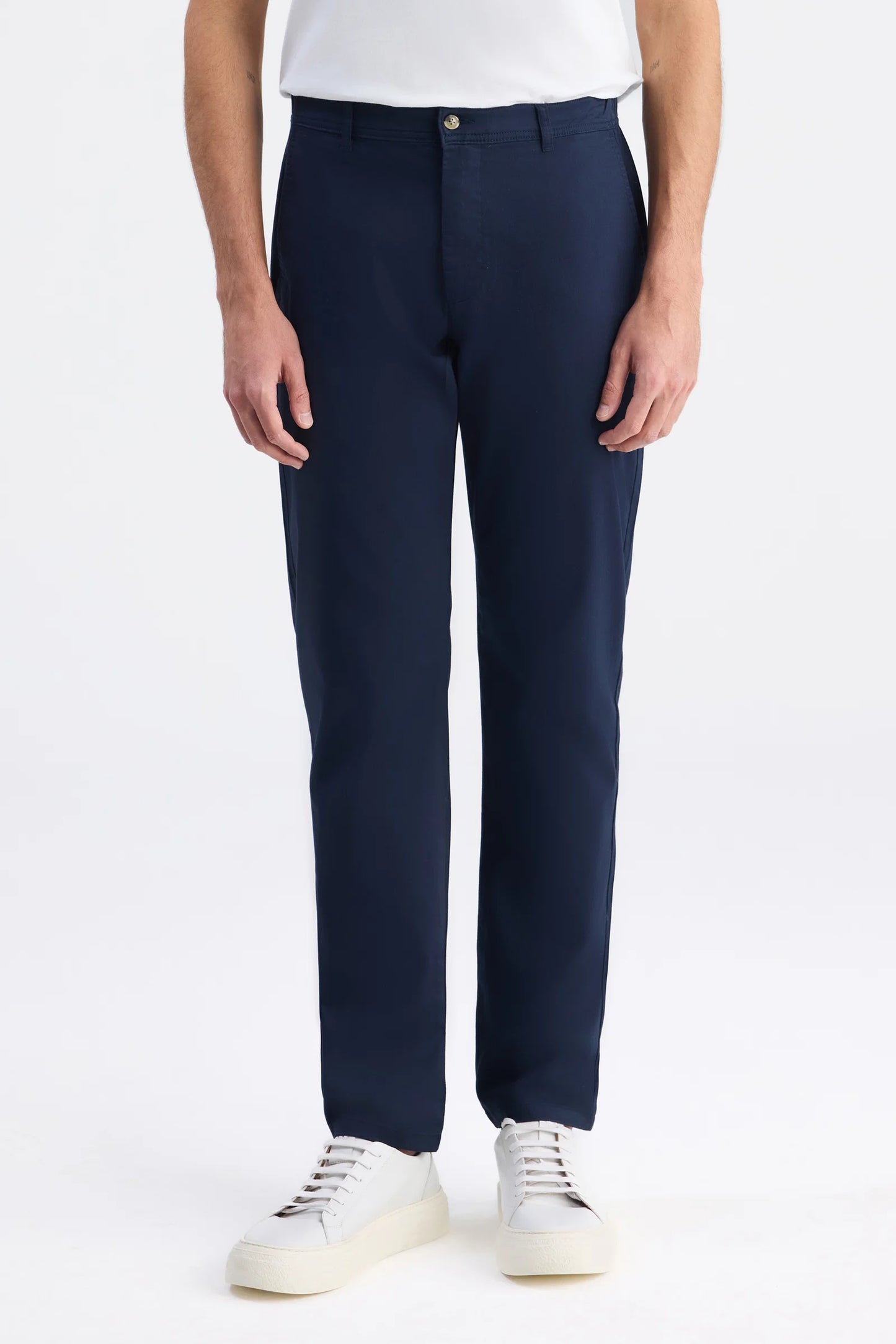 Ds Damat Relaxed Fit (pilesiz) Lacivert Gabardin Chino Pantolon