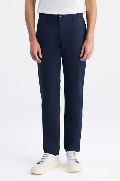 Ds Damat Relaxed Fit (pilesiz) Lacivert Gabardin Chino Pantolon