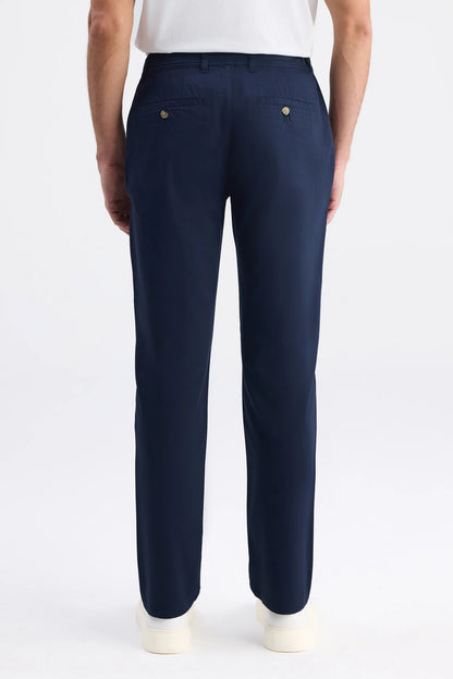 Ds Damat Relaxed Fit (pilesiz) Lacivert Gabardin Chino Pantolon