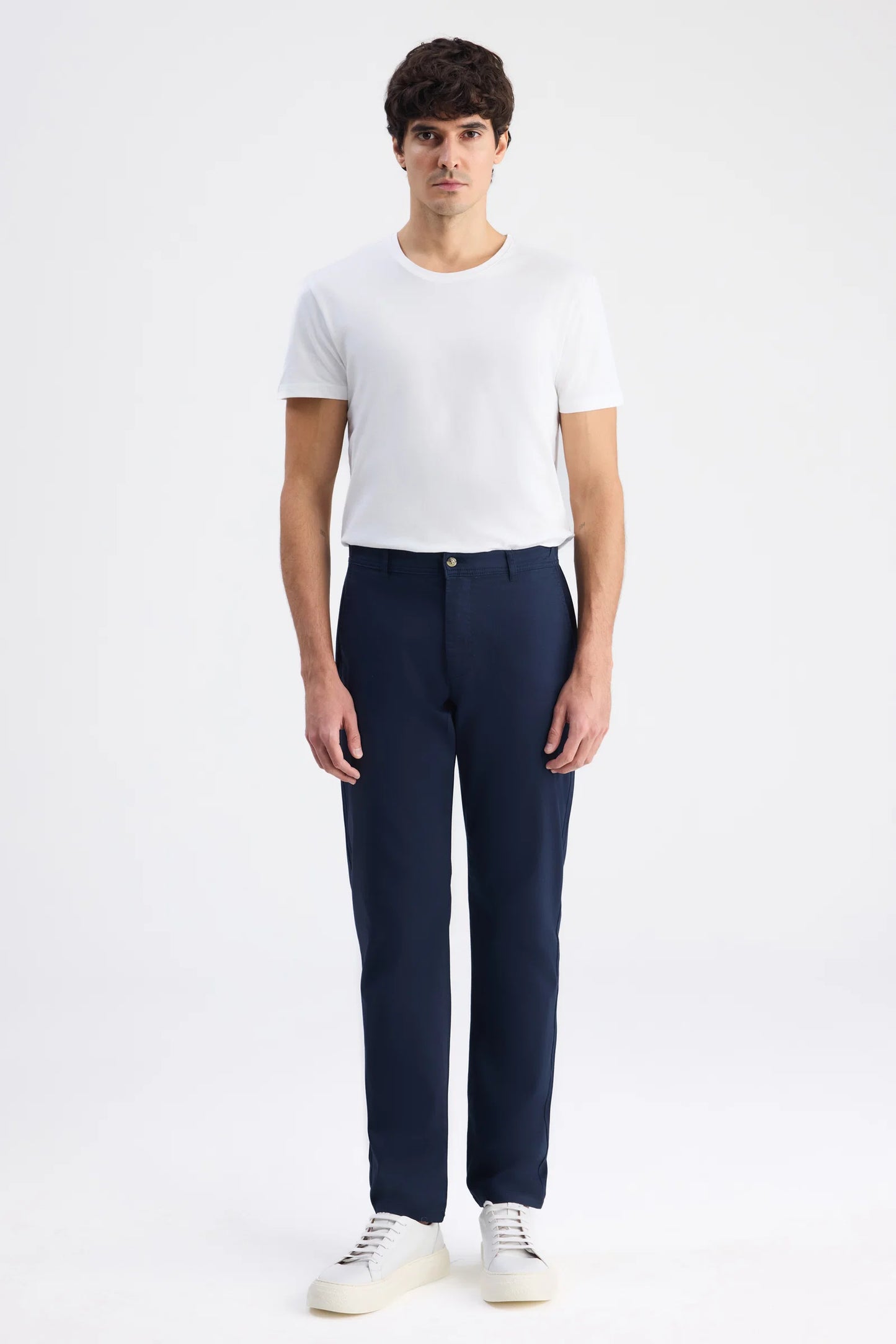 Ds Damat Relaxed Fit (pilesiz) Lacivert Gabardin Chino Pantolon