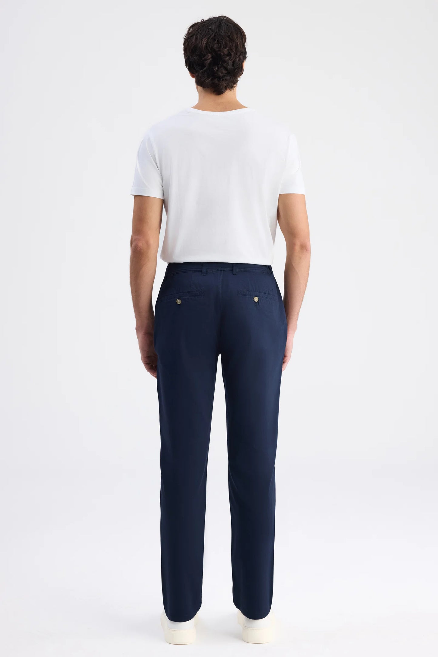Ds Damat Relaxed Fit (pilesiz) Lacivert Gabardin Chino Pantolon