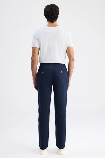 Ds Damat Relaxed Fit (pilesiz) Lacivert Gabardin Chino Pantolon