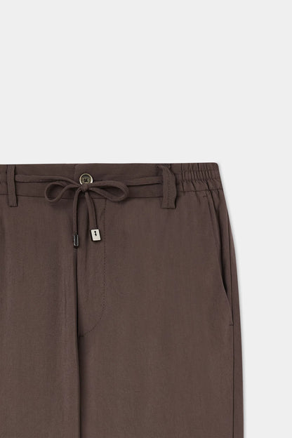 Twn Relaxed Fit (pilesiz) Kahverengi Diyogonal Jogger Pantolon