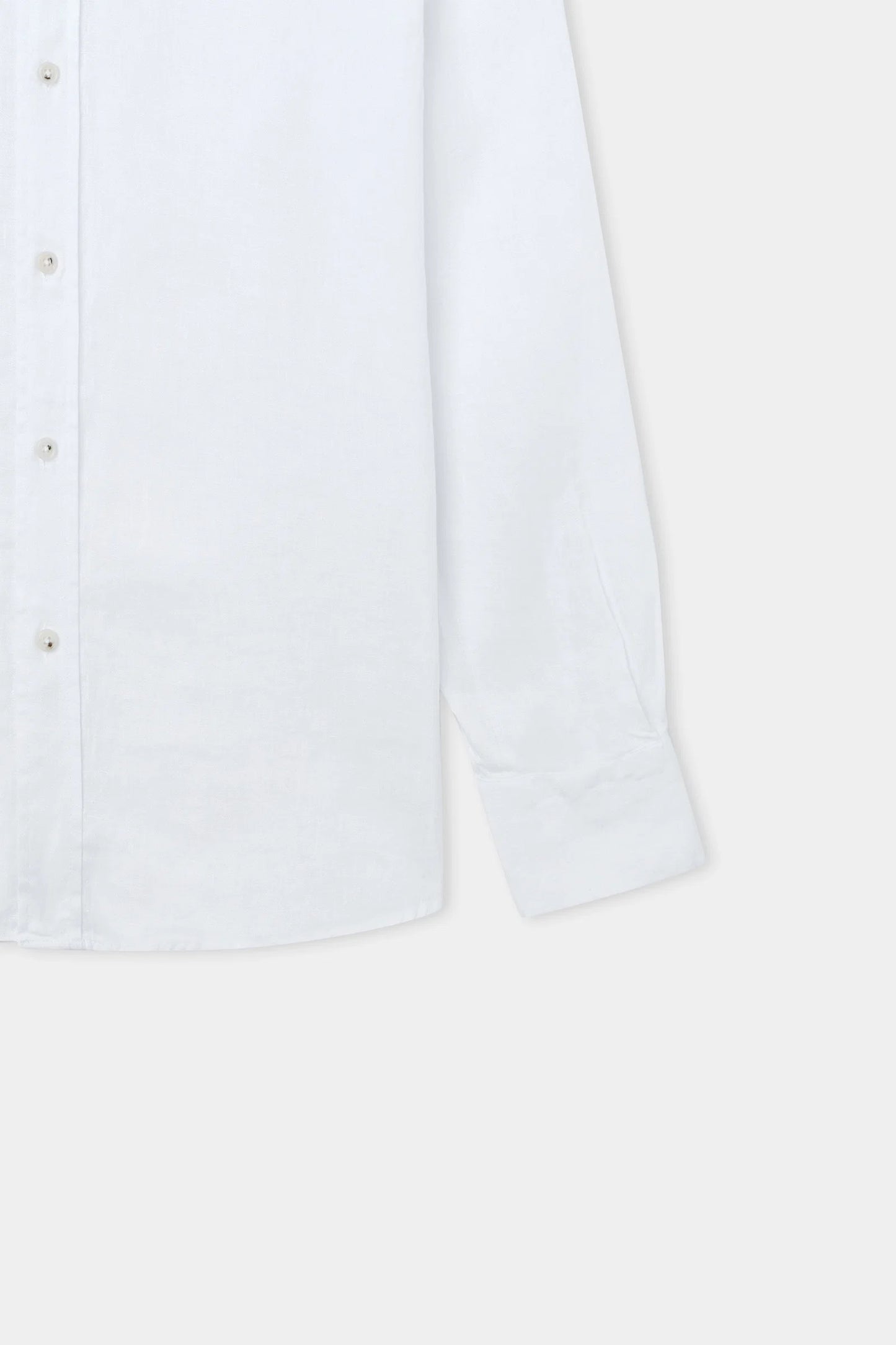 Ds Damat Comfort Beyaz Düz %100 Keten Gömlek