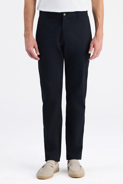 Ds Damat Relaxed Fit (pilesiz) Siyah Gabardin Chino Pantolon