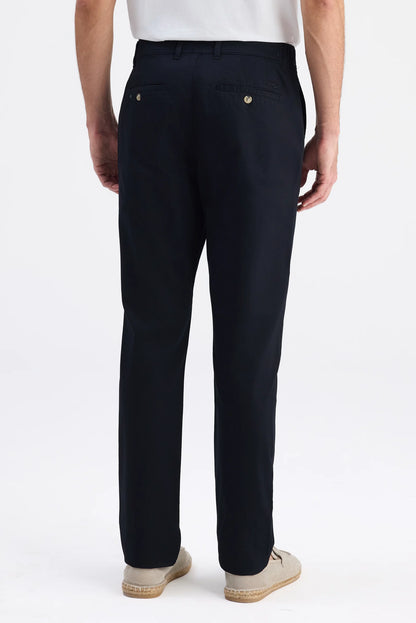 Ds Damat Relaxed Fit (pilesiz) Siyah Gabardin Chino Pantolon