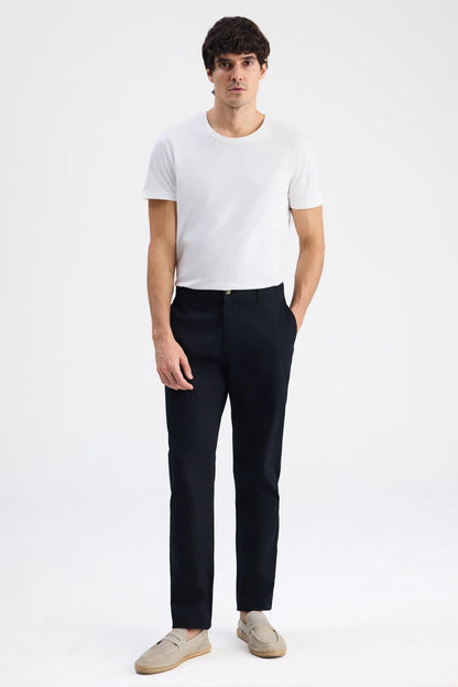Ds Damat Relaxed Fit (pilesiz) Siyah Gabardin Chino Pantolon