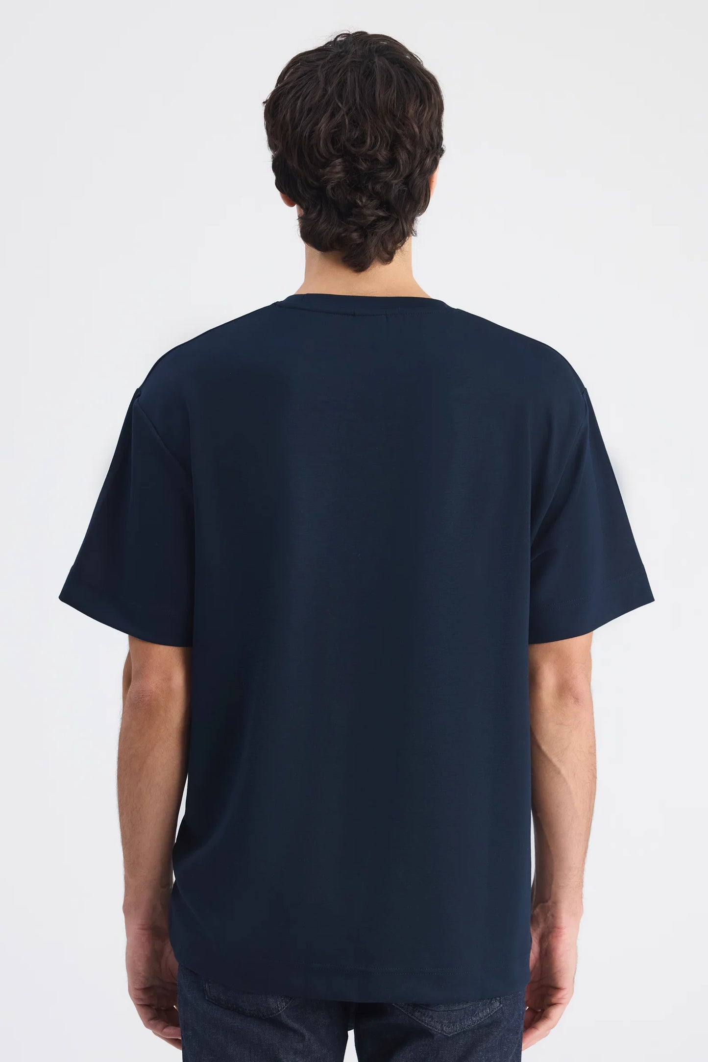 Twn Relaxed Fit Lacivert Düz T-shirt