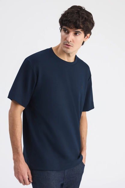 Twn Relaxed Fit Lacivert Düz T-shirt