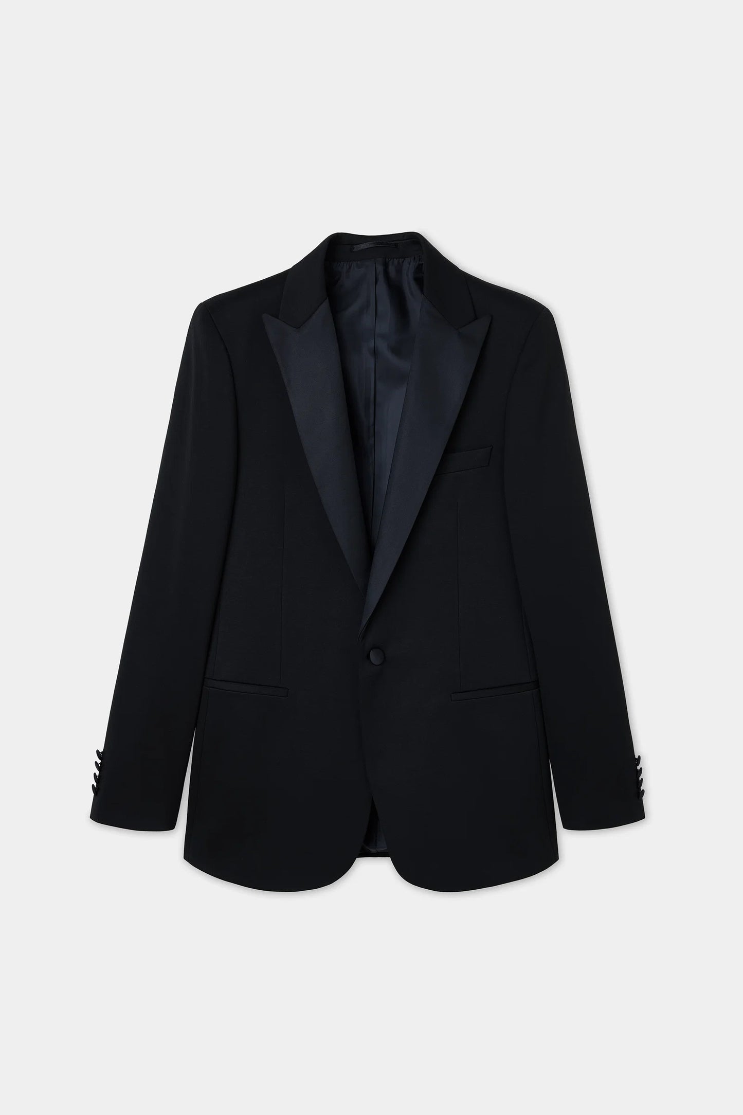 Twn Slim Fit Siyah Krep Desen Smokin Takim Elbise
