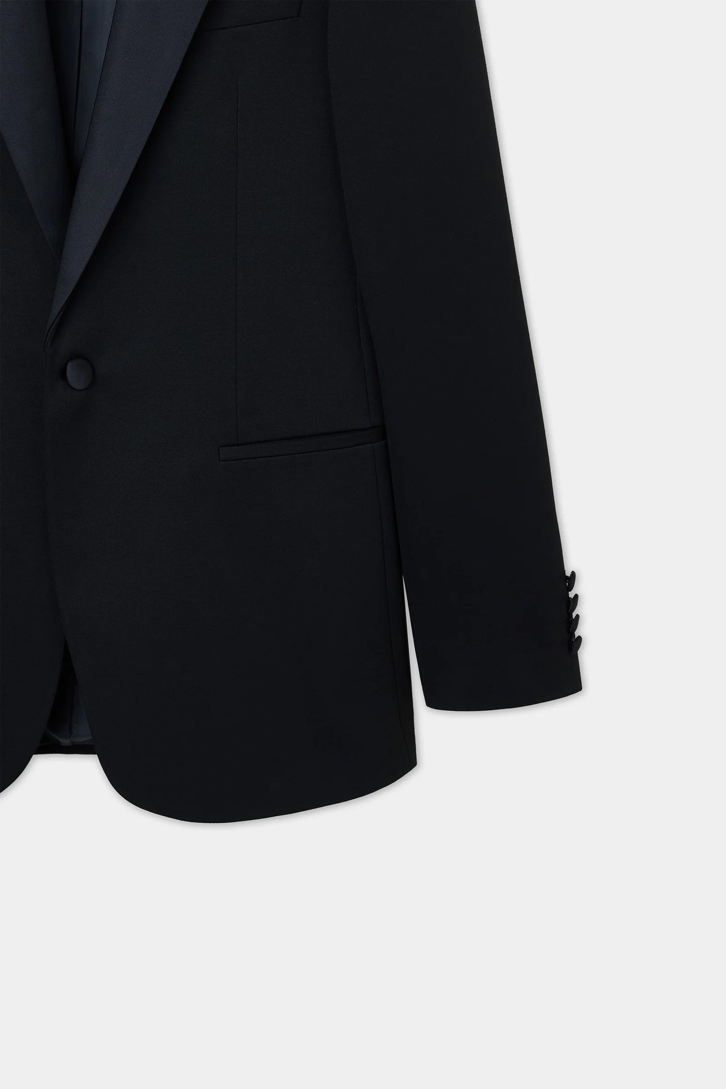 Twn Slim Fit Siyah Krep Desen Smokin Takim Elbise
