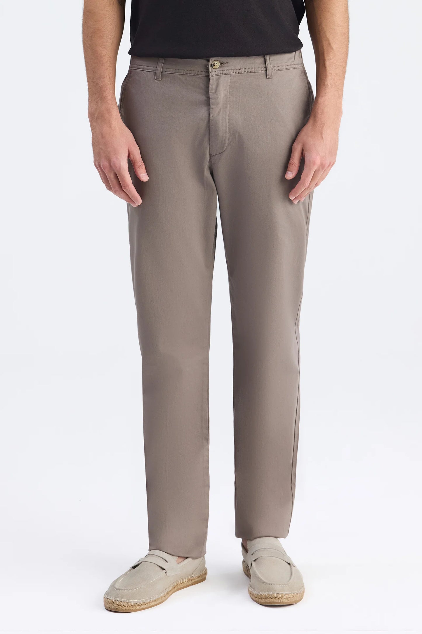 Ds Damat Relaxed Fit (pilesiz) Vizon Gabardin Chino Pantolon