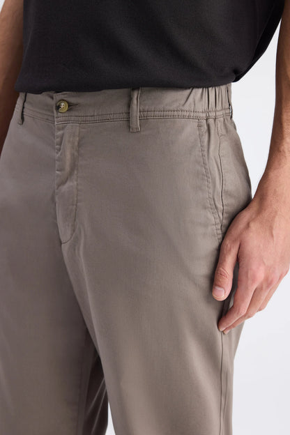 Ds Damat Relaxed Fit (pilesiz) Vizon Gabardin Chino Pantolon