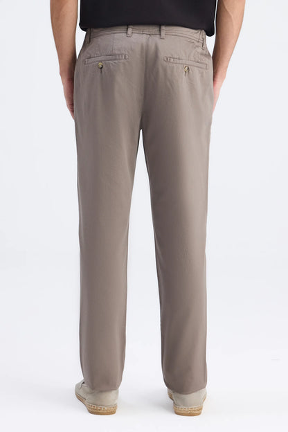 Ds Damat Relaxed Fit (pilesiz) Vizon Gabardin Chino Pantolon