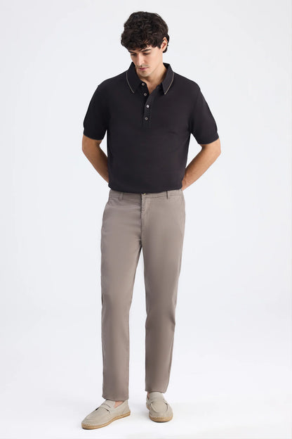 Ds Damat Relaxed Fit (pilesiz) Vizon Gabardin Chino Pantolon