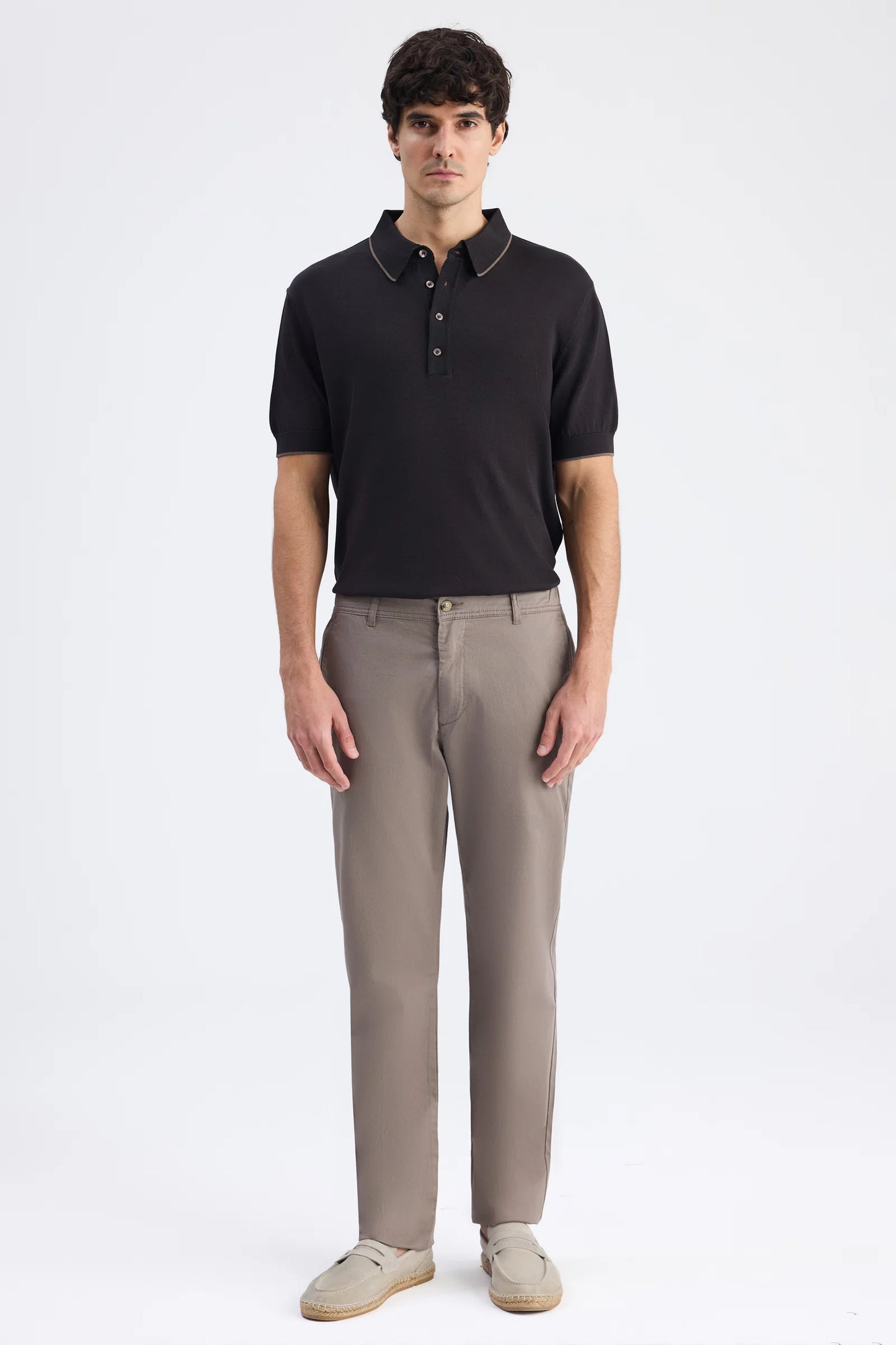 Ds Damat Relaxed Fit (pilesiz) Vizon Gabardin Chino Pantolon