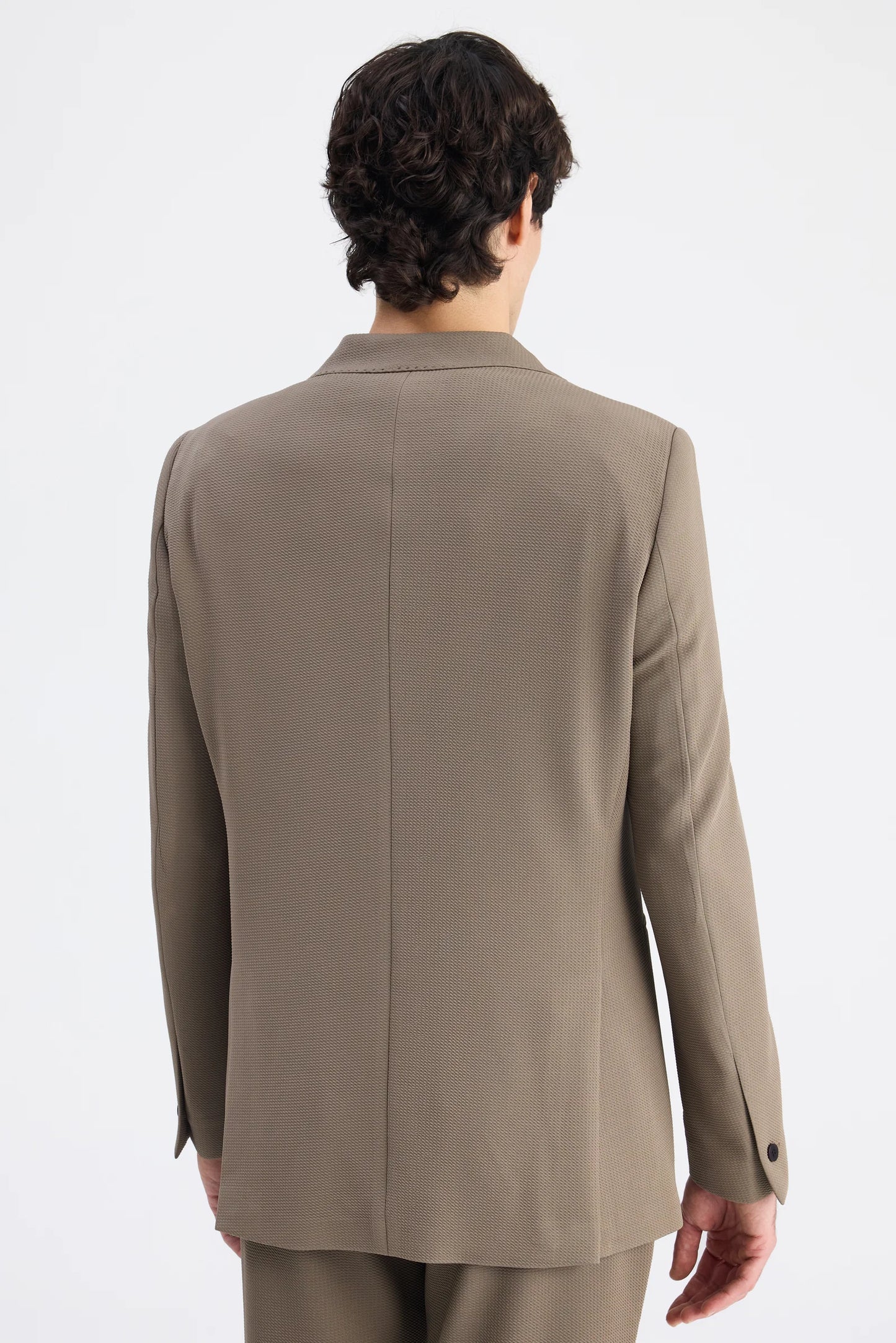 Twn Slim Fit Vizon Armürlü Kumaş Ceket