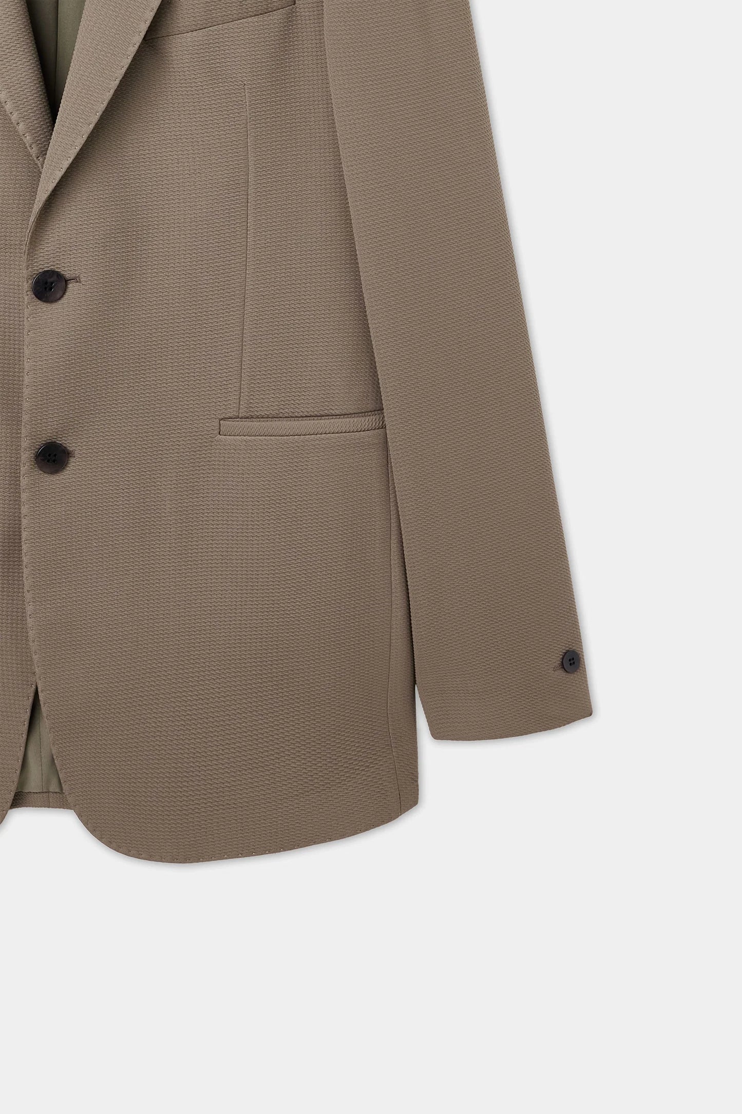 Twn Slim Fit Vizon Armürlü Kumaş Ceket
