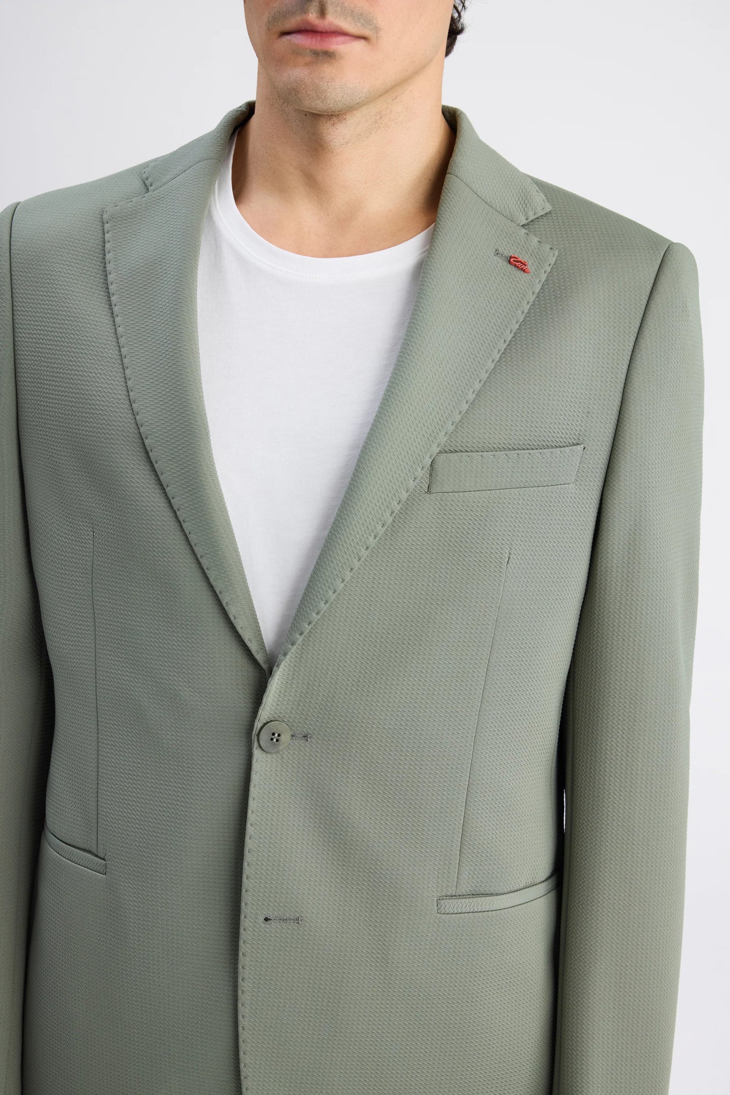 Twn Slim Fit Haki Armürlü Kumaş Ceket