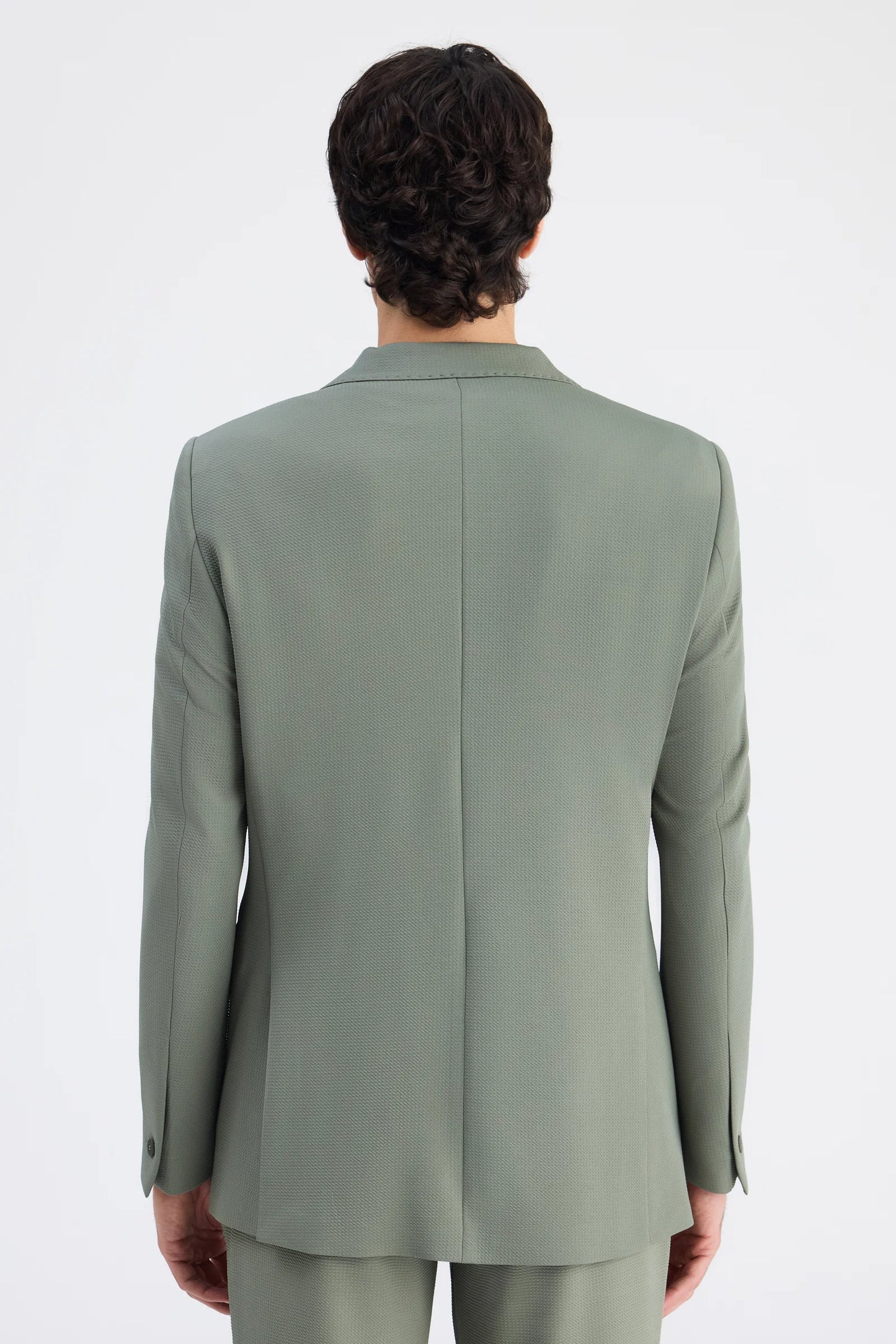 Twn Slim Fit Haki Armürlü Kumaş Ceket