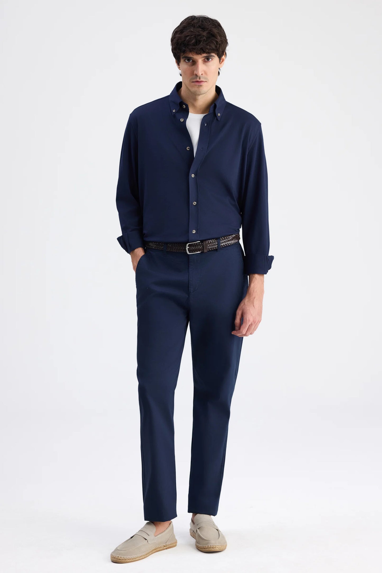 Ds Damat Comfort Lacivert Oxford Gömlek