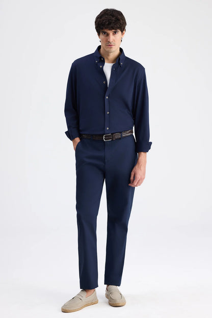 Ds Damat Comfort Lacivert Oxford Gömlek