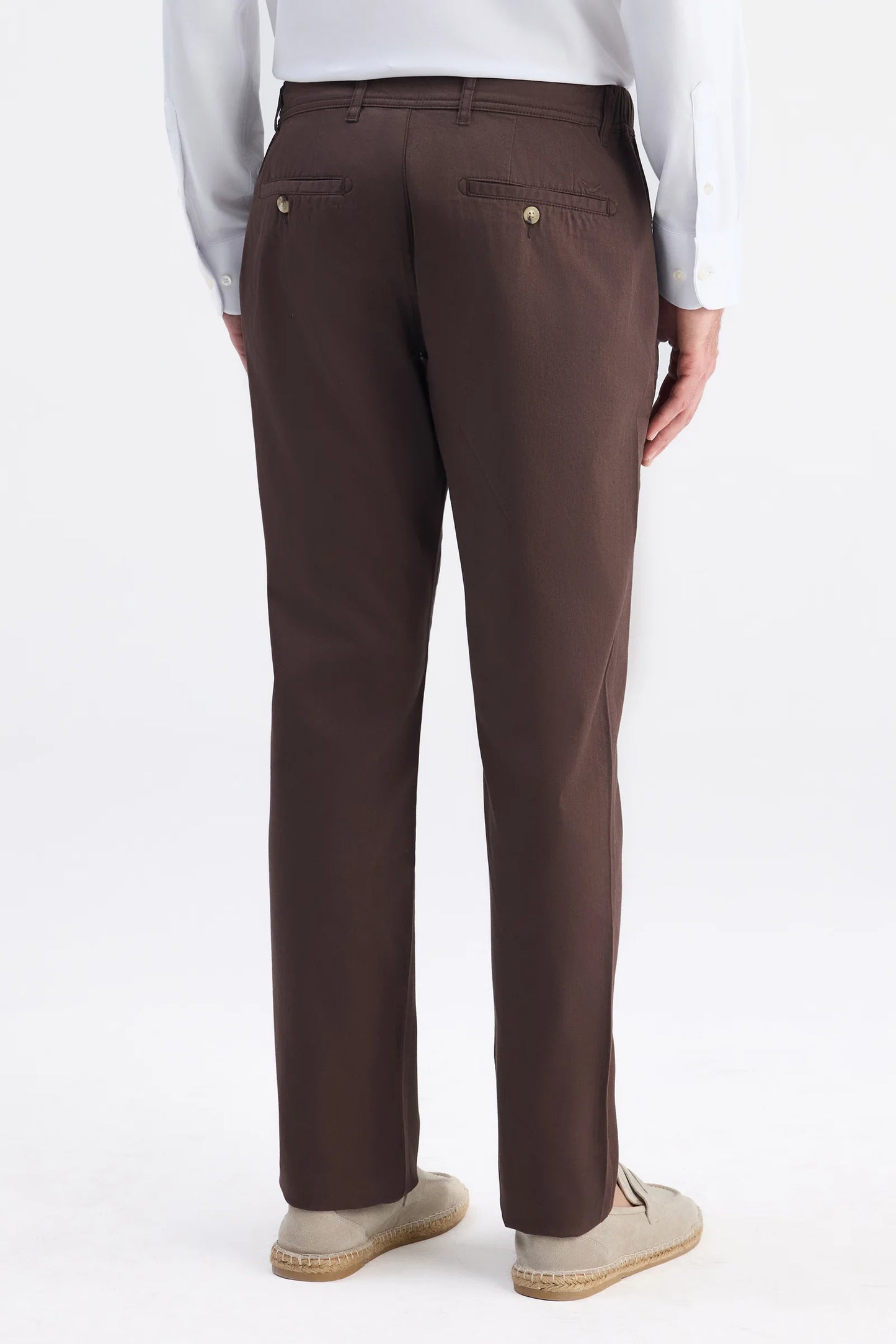 Ds Damat Relaxed Fit (pilesiz) Kahverengi Gabardin Chino Pantolon