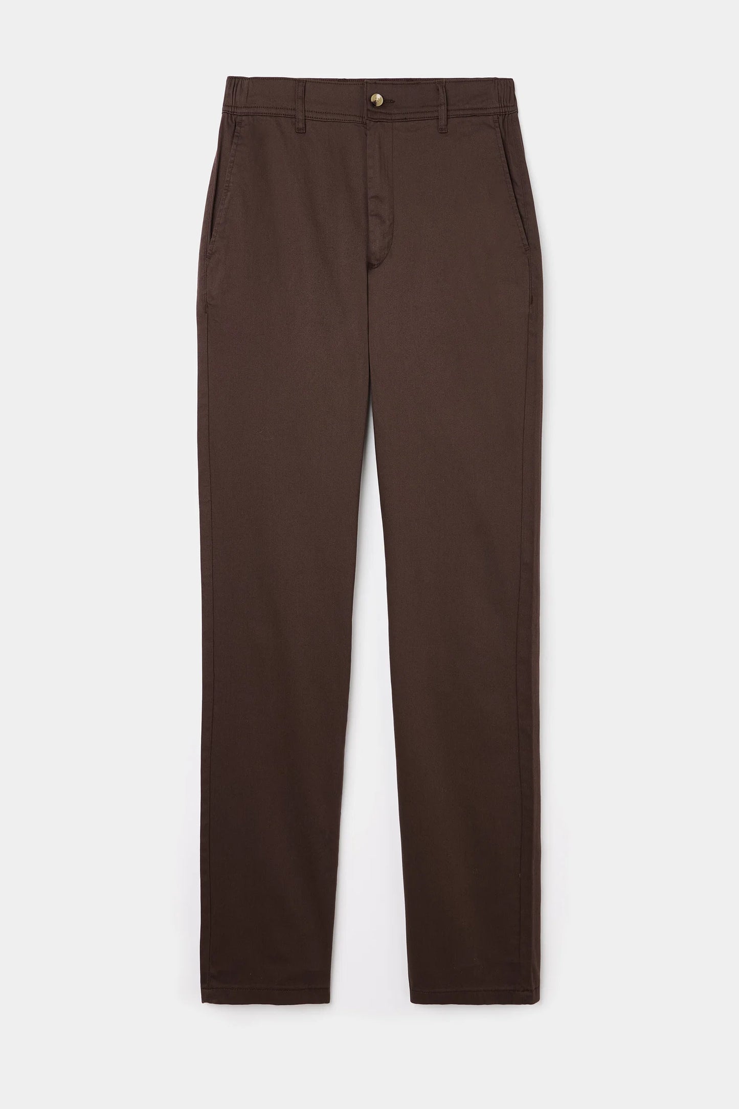 Ds Damat Relaxed Fit (pilesiz) Kahverengi Gabardin Chino Pantolon