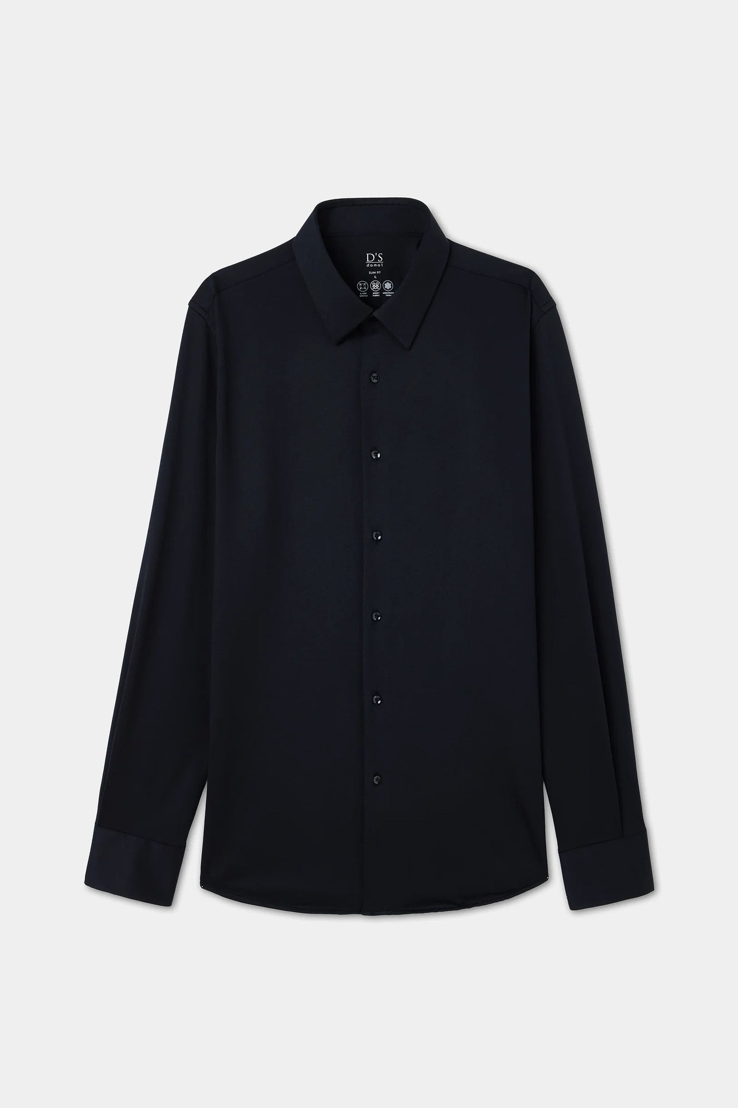 Ds Damat Slim Fit Siyah Örme Gömlek