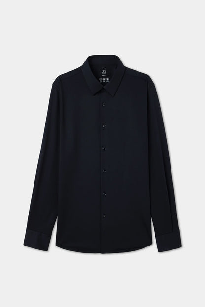 Ds Damat Slim Fit Siyah Örme Gömlek