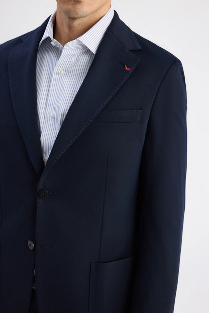 Ds Damat Regular Fit Lacivert Armürlü Kumaş Ceket