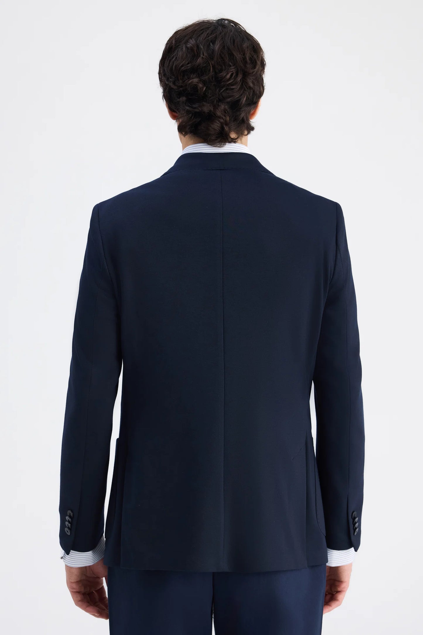 Ds Damat Regular Fit Lacivert Armürlü Kumaş Ceket