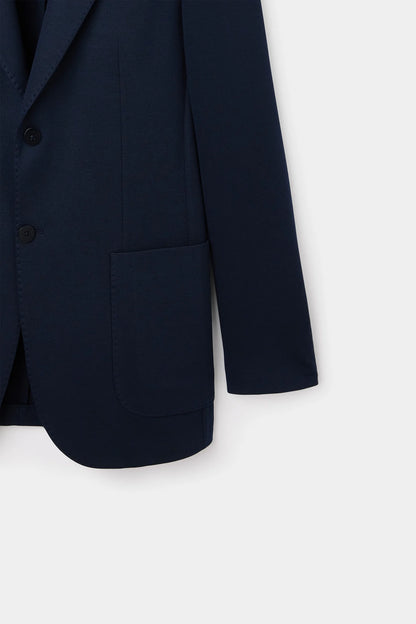 Ds Damat Regular Fit Lacivert Armürlü Kumaş Ceket