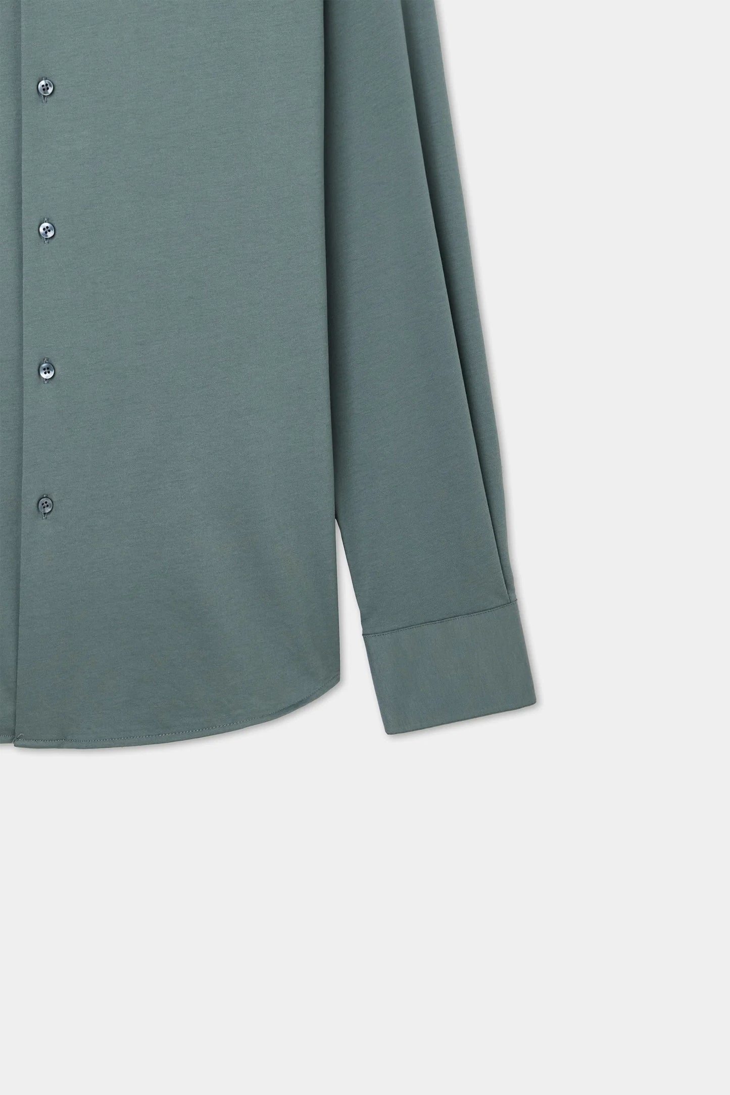 Ds Damat Slim Fit Haki Örme Gömlek