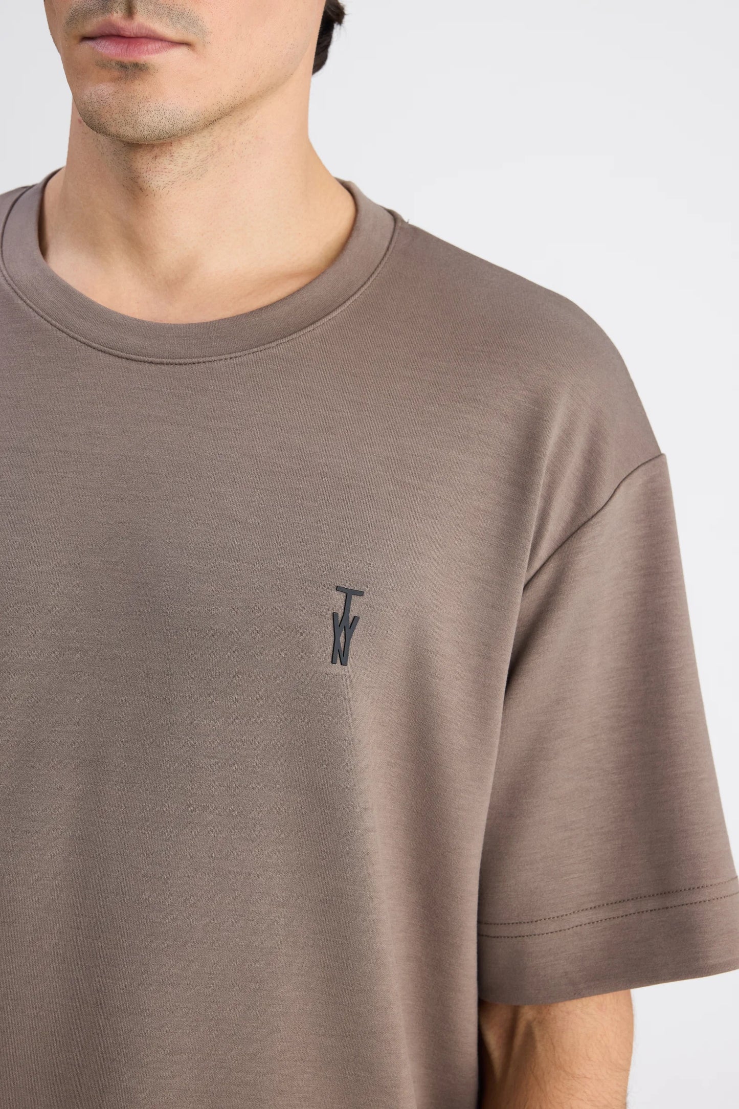 Twn Relaxed Fit Vizon Düz T-shirt