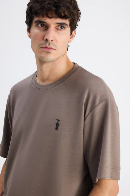 Twn Relaxed Fit Vizon Düz T-shirt