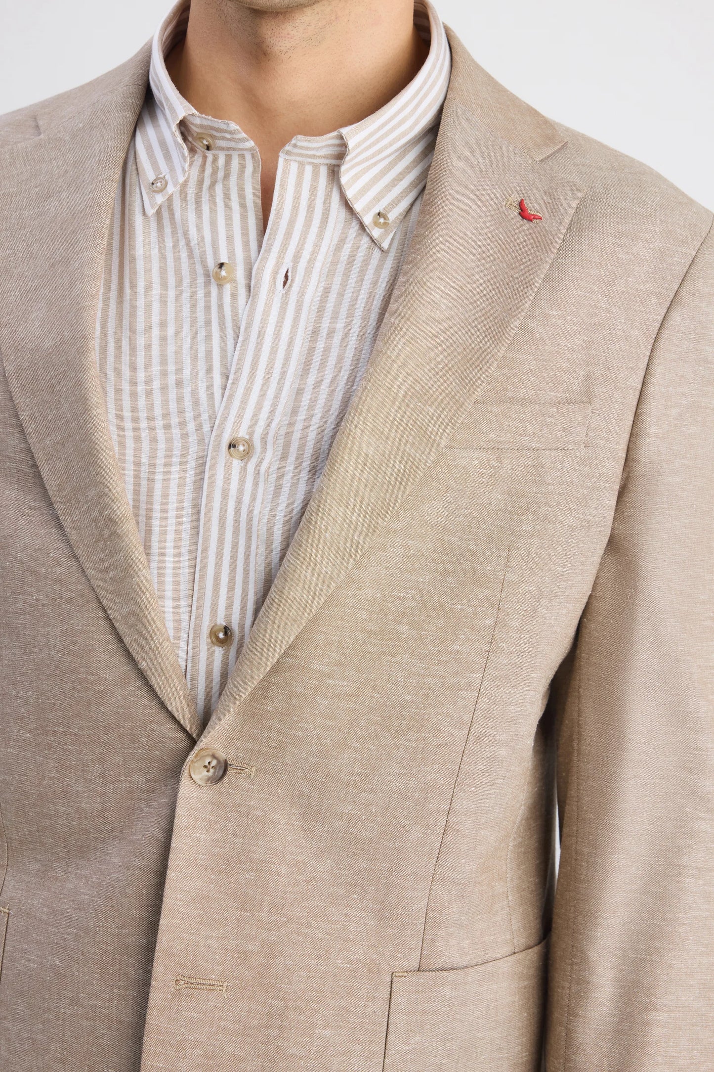 Ds Damat Slim Fit Vizon Düz Kumaş Ceket