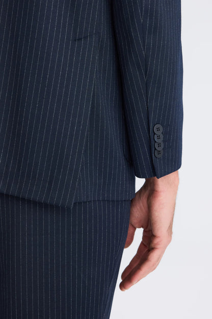 Ds Damat Comfort Fit Lacivert Çizgili Takim Elbise