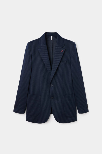 Ds Damat Comfort Fit Lacivert Çizgili Takim Elbise