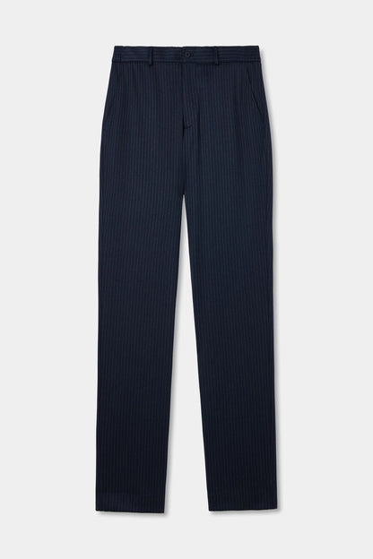 Ds Damat Comfort Fit Lacivert Çizgili Takim Elbise