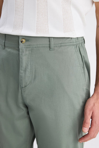 Ds Damat Comfort Fit Yeşil Gabardin Chino Pantolon