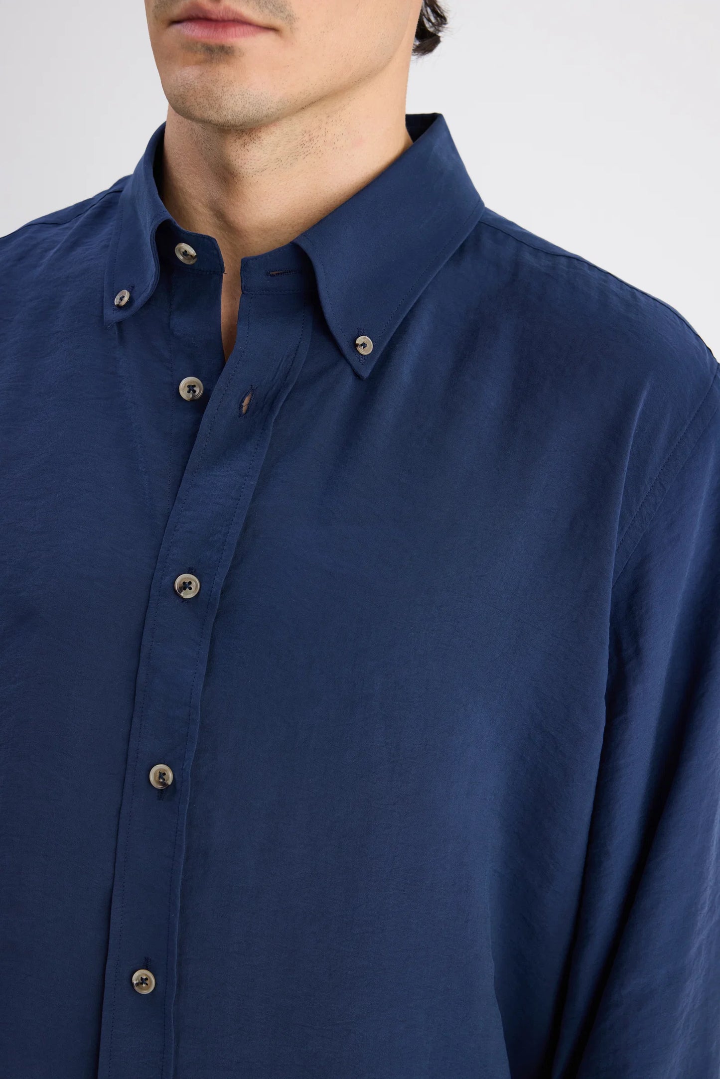 Ds Damat Comfort Indigo Düz Gömlek