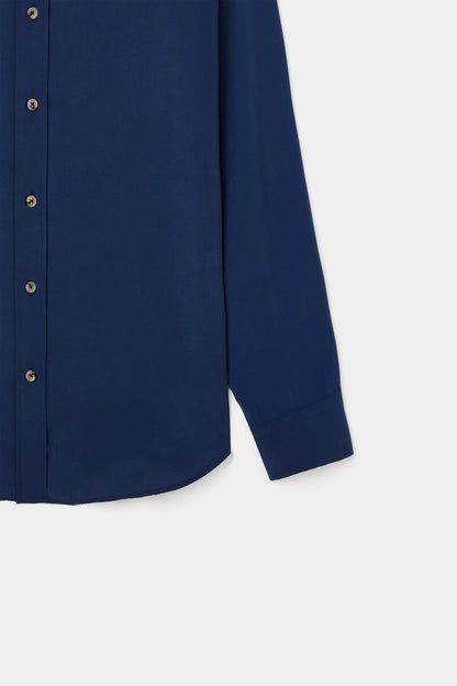 Ds Damat Comfort Indigo Düz Gömlek