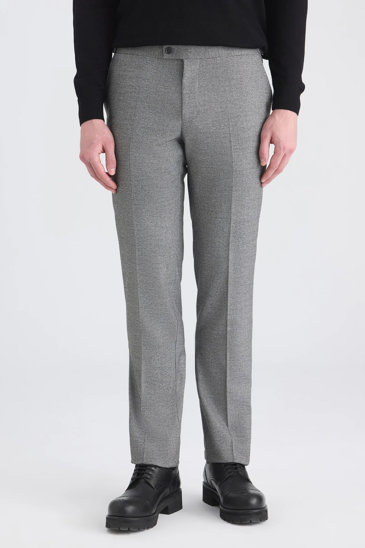 Ds Damat Regular Fit Gri Kazayağı Kumaş Pantolon