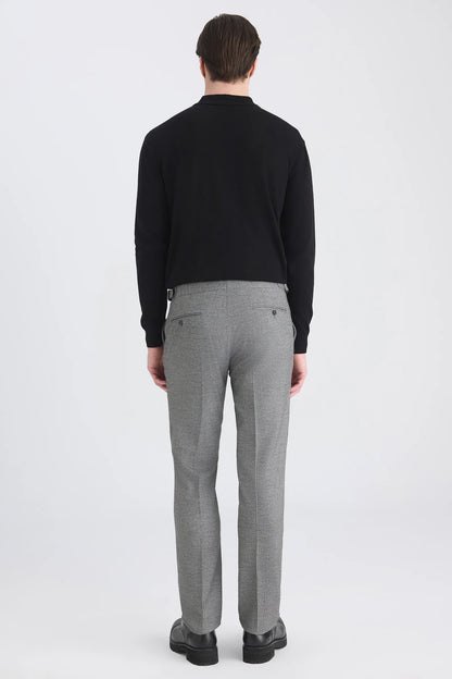 Ds Damat Regular Fit Gri Kazayağı Kumaş Pantolon