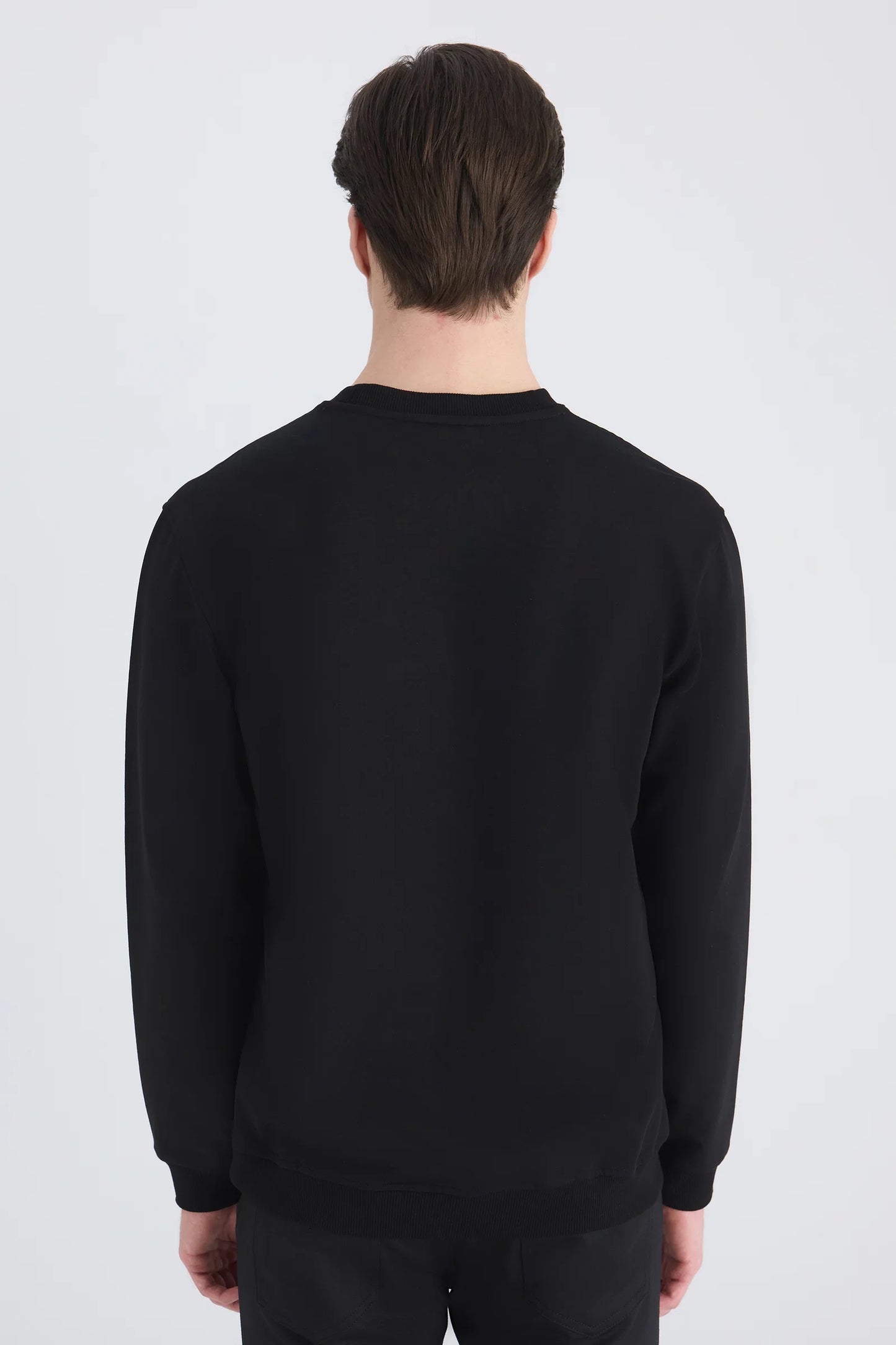 Twn Relaxed Fit Siyah Düz Sweatshirt