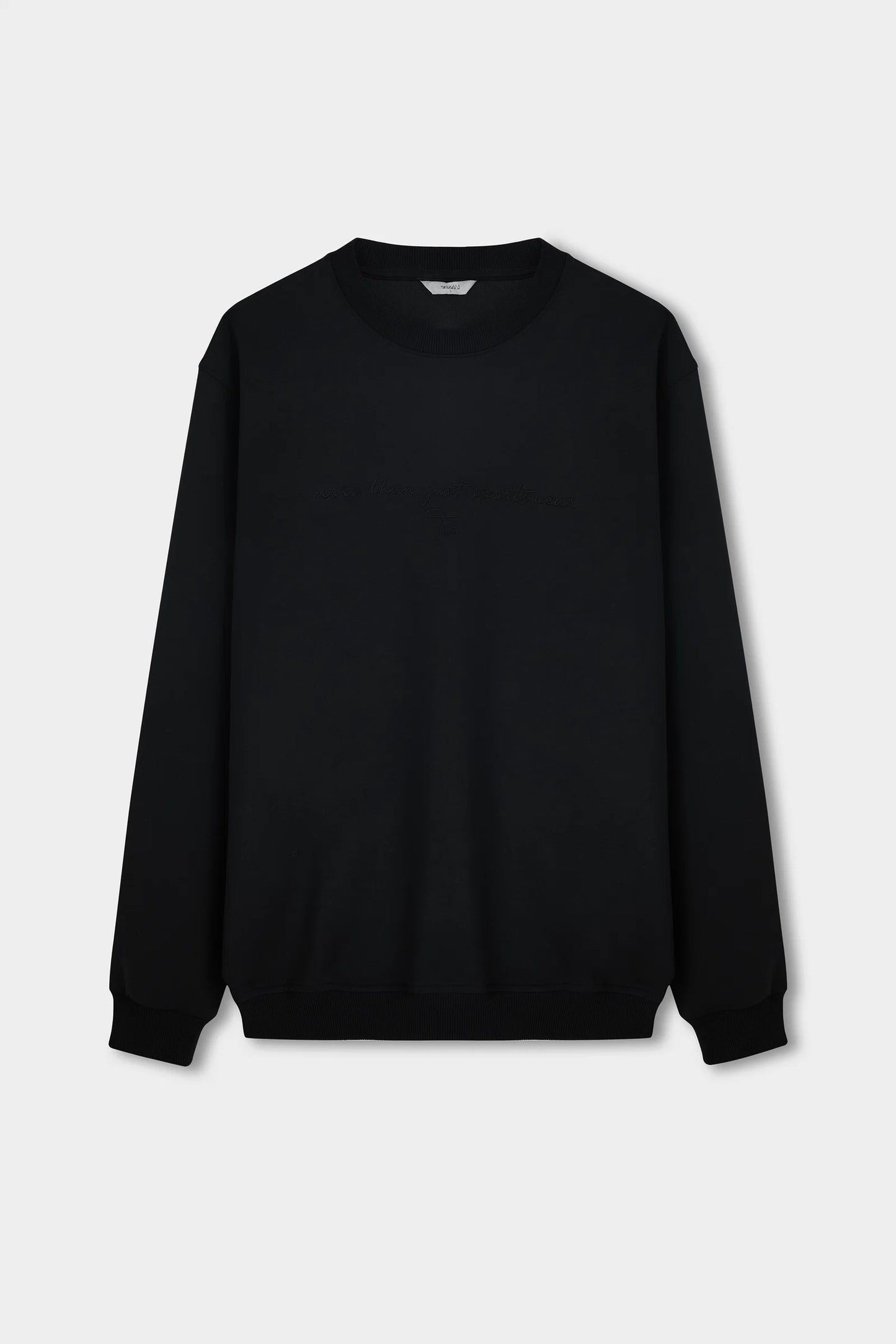 Twn Relaxed Fit Siyah Düz Sweatshirt