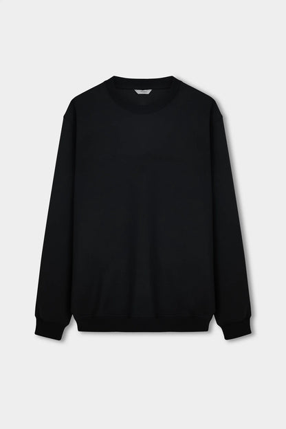 Twn Relaxed Fit Siyah Düz Sweatshirt